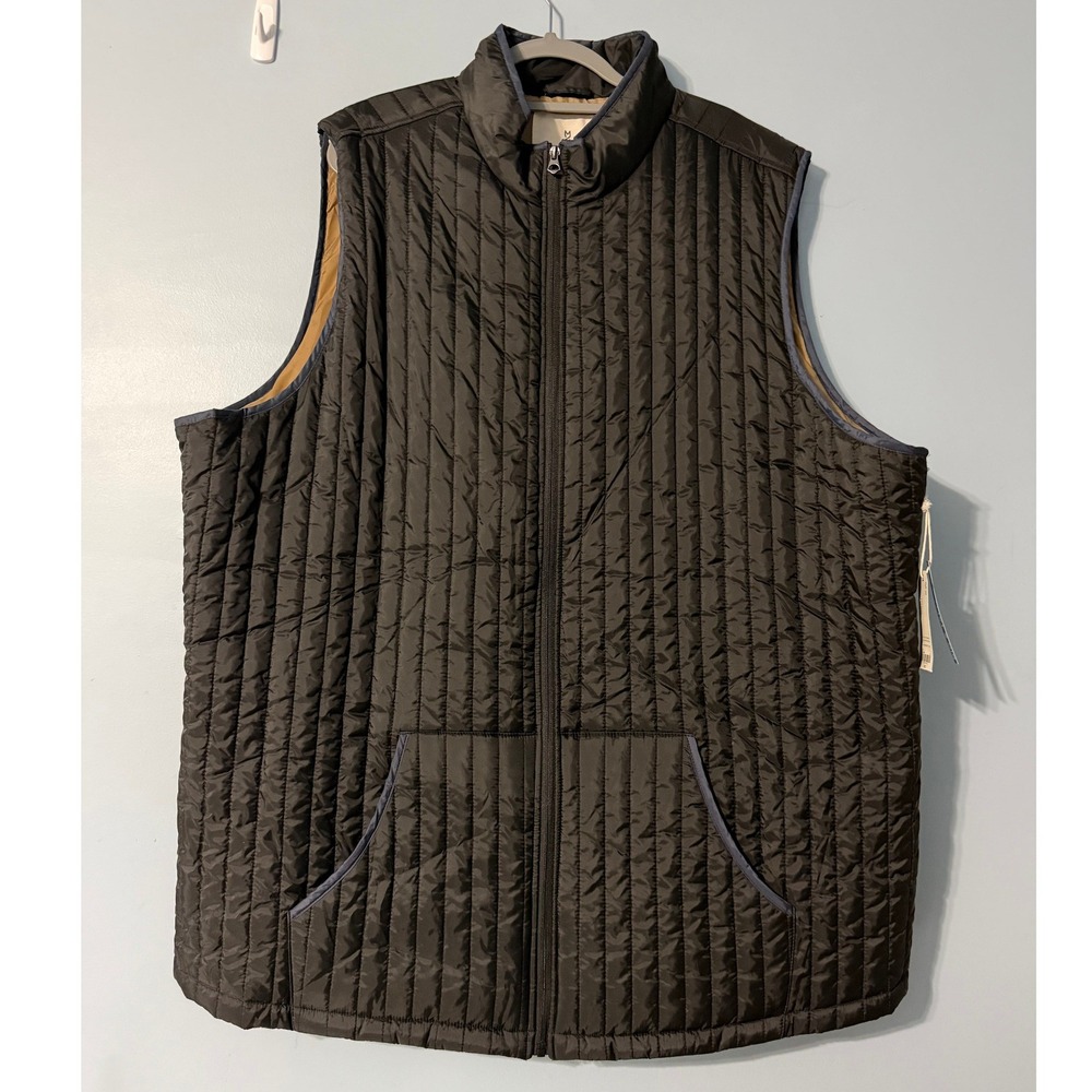 Mutual Weave Men's 3XLT Big & Tall Quilted Vest Pirate Black 2410
